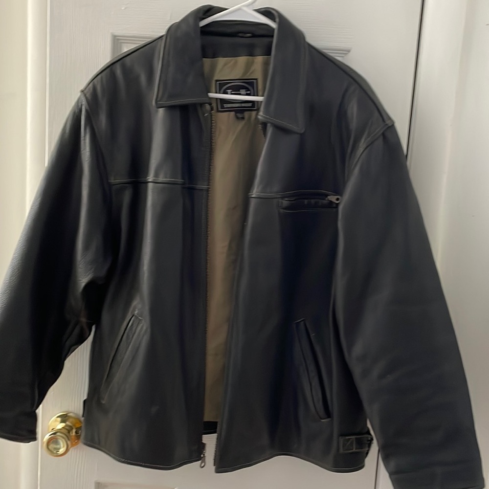 Tannery west men’s leather jacket size L
